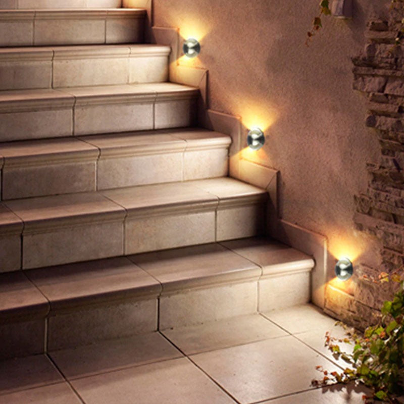 10x LED garden path spotlight - 12V - 3 sides - 41mm - complete set
