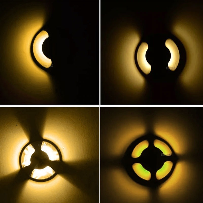 LED ground spot - garden path 3-sided - 42mm - warm white - 3W - Black