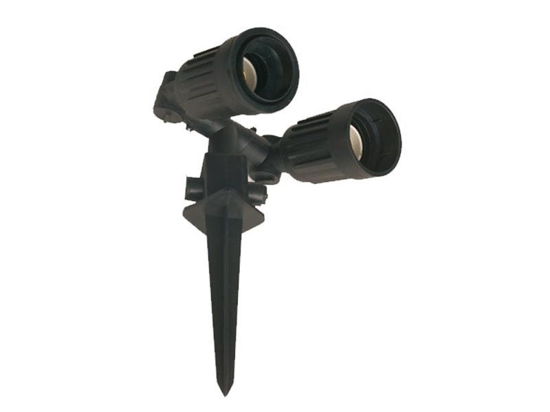 Ground spot - 2x E27 LED - IP44 Black