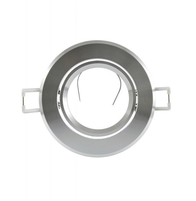 Spot encastré GU10 - aluminium - forme ronde - finition mate - argent/argent 85 mm