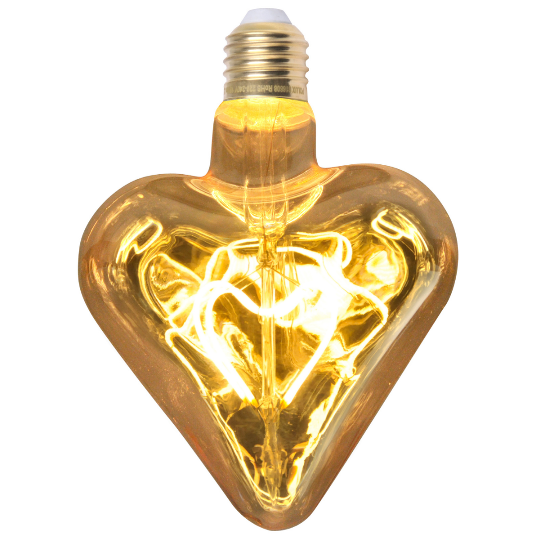 Retro Filament LED lamp - E27 - 2.3 Watt - 170 lumen - Warm wit - Amber Heart