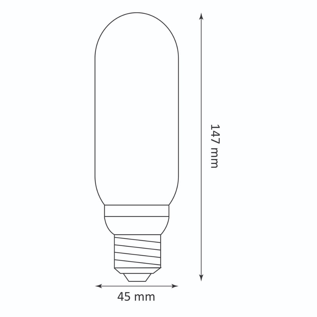 E27 LED filament - T45L - 200 lumen - Extra warm white - Premium vintage