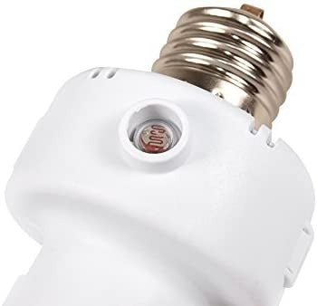 Twilight switch + timer - E27 fitting - White