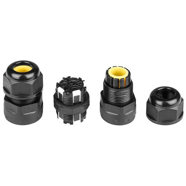 Waterproof cable gland 5-core – anti-UV-PA66 - 12-14 mm – IP68