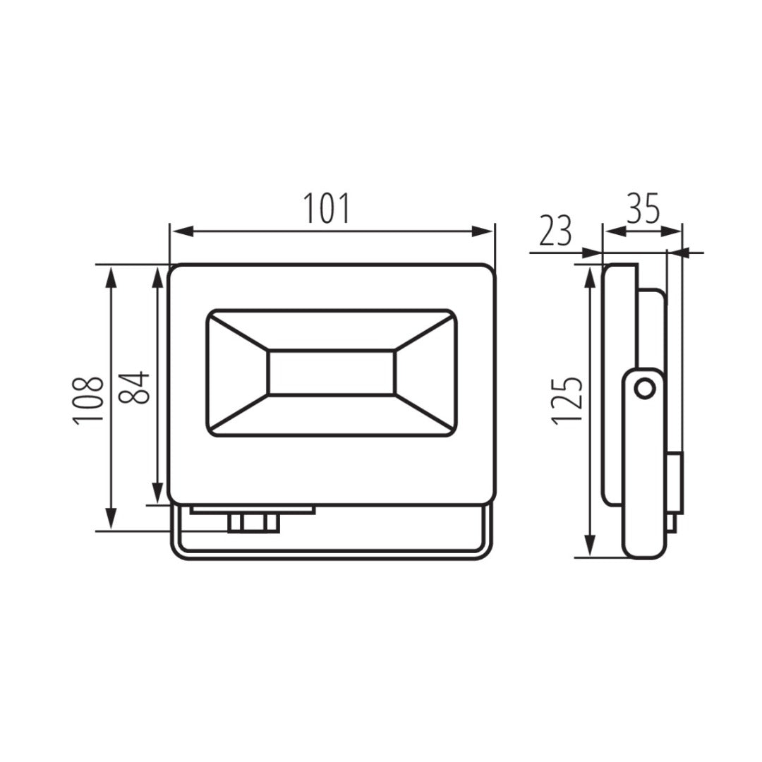 10W LED spotlight - 800 lumens - built-in junction box - Daylight