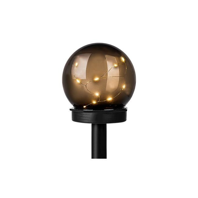 Boule de jardin LED 10 cm - Solaire - Motif étoiles
