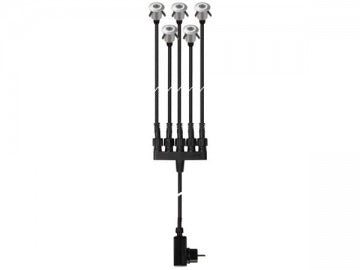 Éclairage LED pour terrasse - Modules carrés - Blanc chaud 3200K - IP67 - Lot de 5