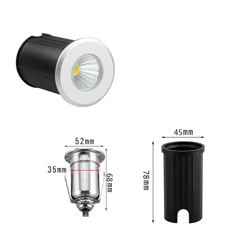8x LED recessed spotlight - 12V - 3 watts - 51mm - complete set