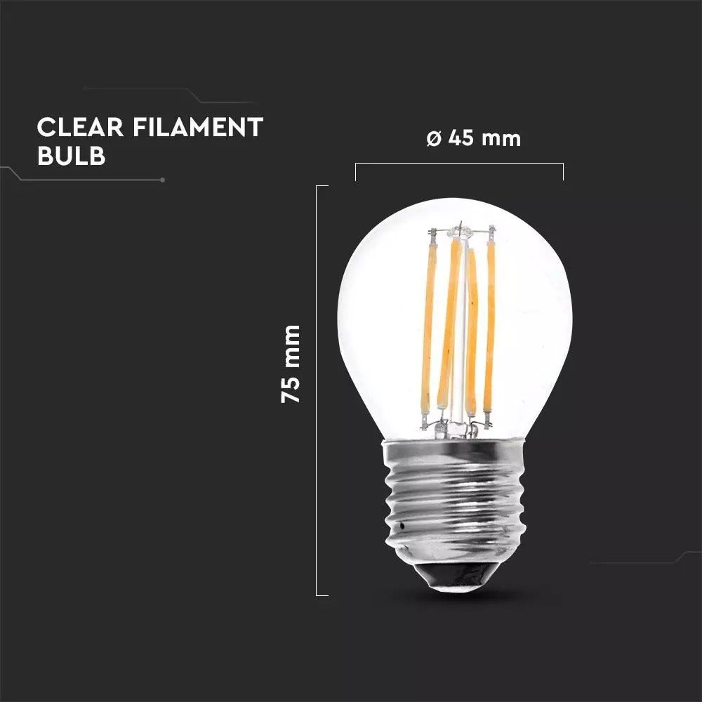 Ampoule LED à filament G45 - Culot E27 - 4,8 W - Dimmable - 470 lumens
