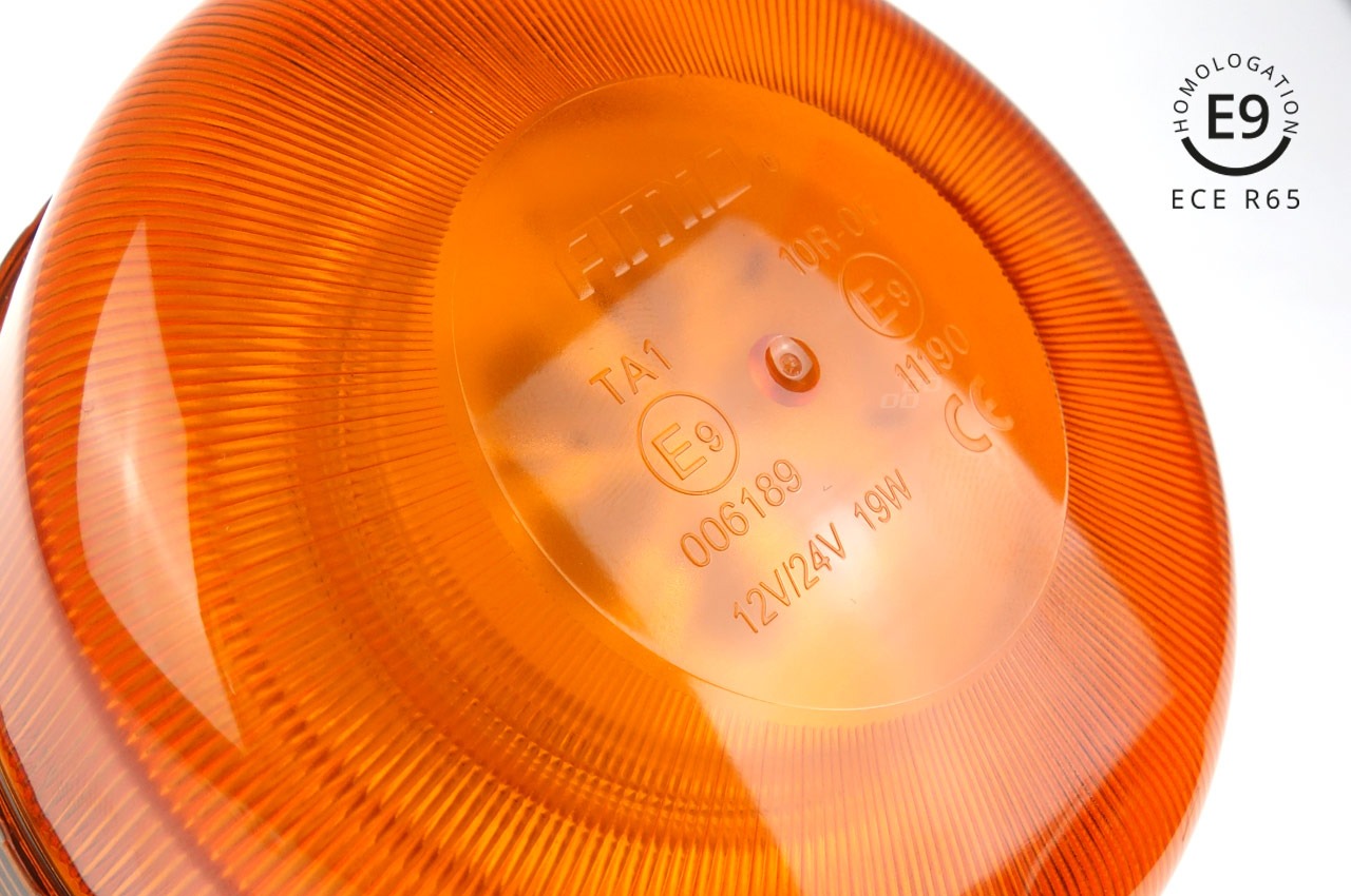 Flashing light - Orange - 12/24V - 36 LED SMD - E-mark - R65/R10