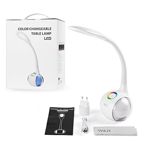 Lampe de bureau LED design blanche et couleur - Tactile