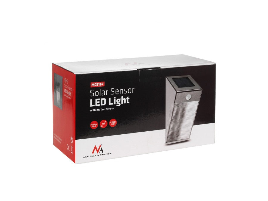 Solar LED Outdoor Lamp - 0.7 Watt - Twilight + Motion Sensor