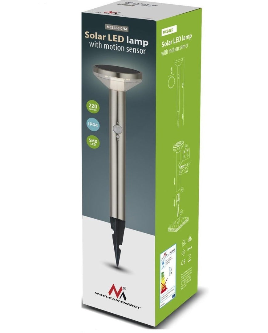 Spot solaire LED au sol - 1,7 W - Blanc neutre - Avec détecteur de mouvement