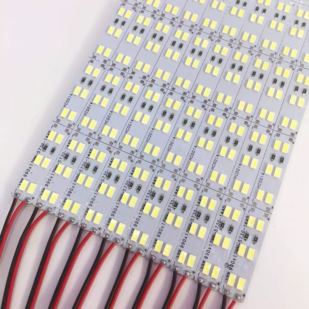 Neutraal wit - rigide LED strip - 24 volt - 50cm - dubbele rij 5630 SMD