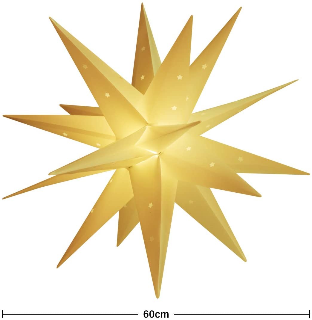 LED kerstster 3D - warm wit - 60cm