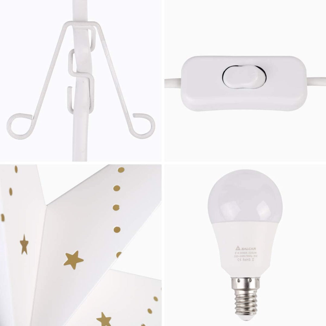 LED Christmas star - 55cm - Warm white