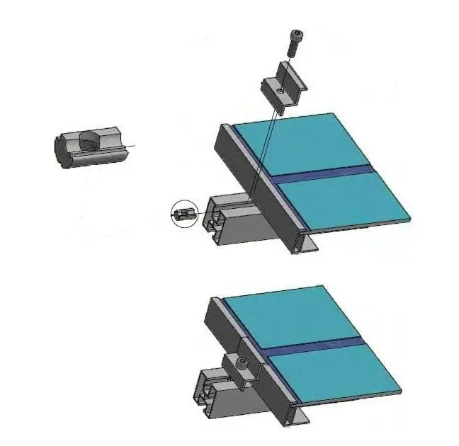 End clamp for solar panels - 32mm - stainless steel