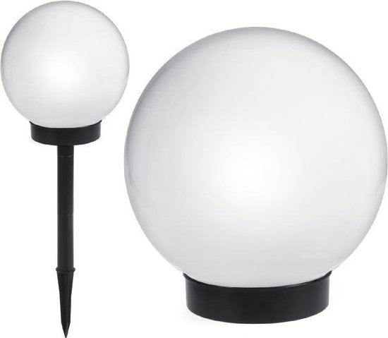 LED garden globe 20cm - Solar - White
