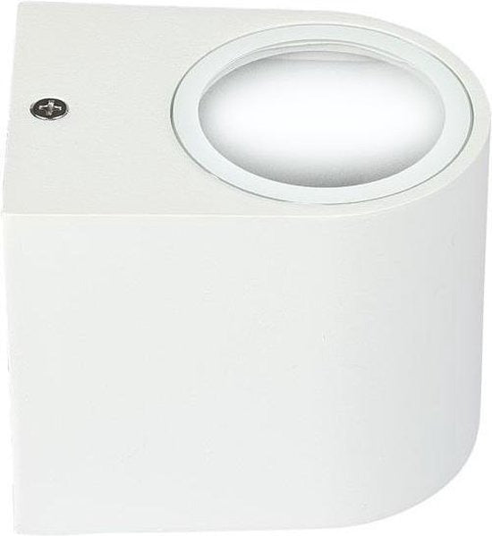White wall lamp fixture - Round - GU10 fitting - 35W - IP44