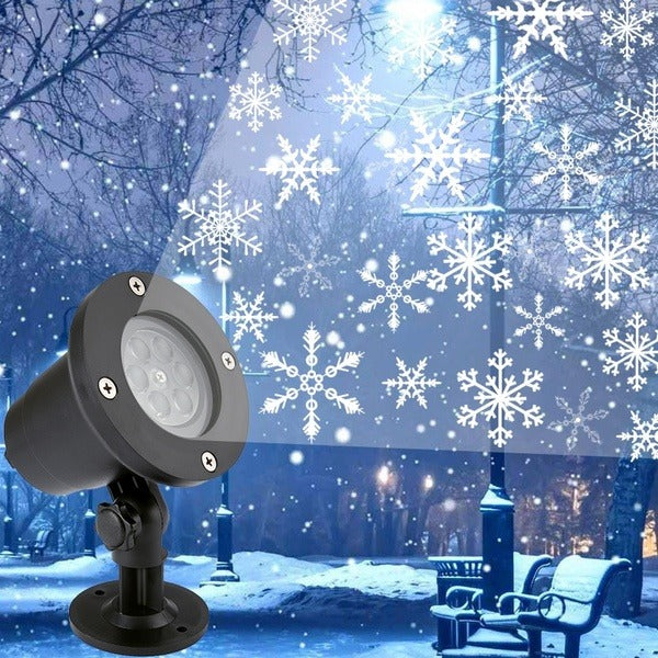 Projecteur d'effets lumineux LED - flocons de neige - Diapositives interchangeables