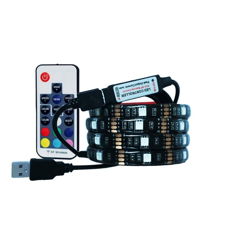 Bande LED USB - RGB - 2 mètres - 60 lumens/m + contrôleur