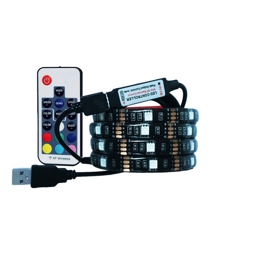 Bande LED USB - RGB - 1 mètre - 30 lumens/m + contrôleur