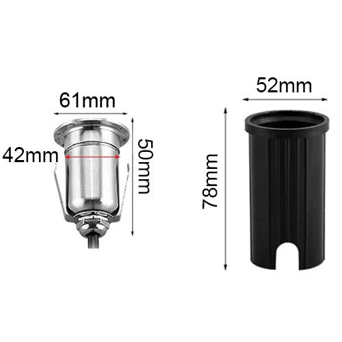 8x LED recessed spotlight - 12V - 5 watts - 61mm - complete set