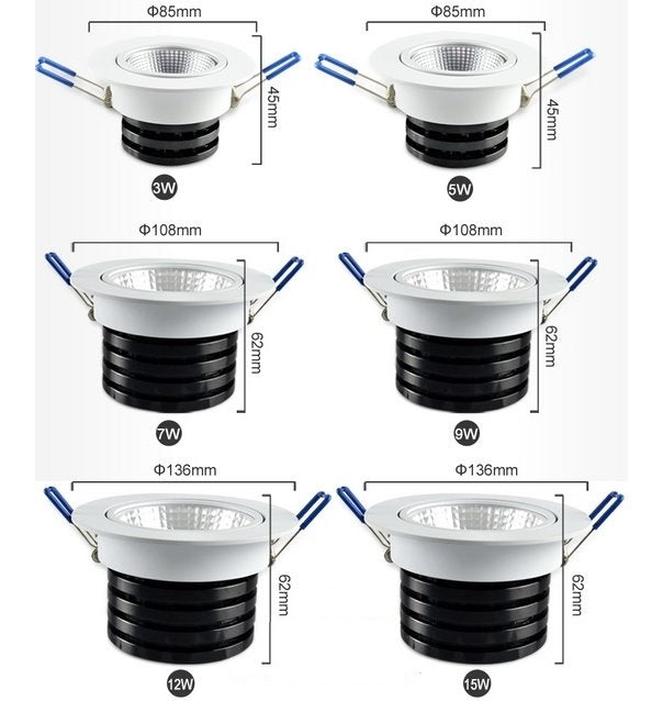 LED inbouw spot 15 watt warm wit