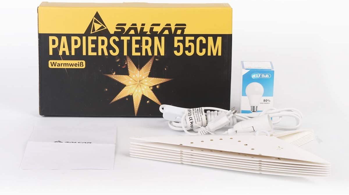 LED Christmas star - 55cm - Warm white
