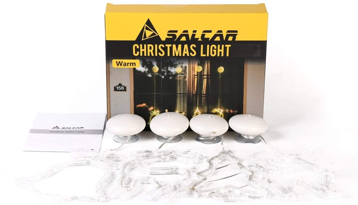 LED Christmas figurine set - 4 pieces - Warm white
