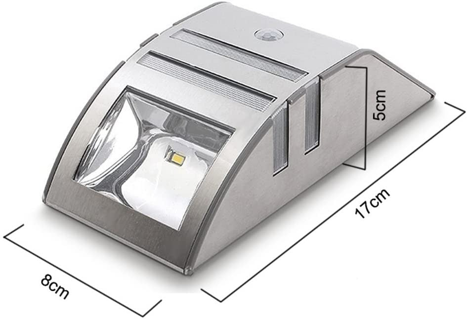 Solar LED Outdoor Lamp - Warm White - 50 Lumen - Twilight + Motion Sensor - Silver