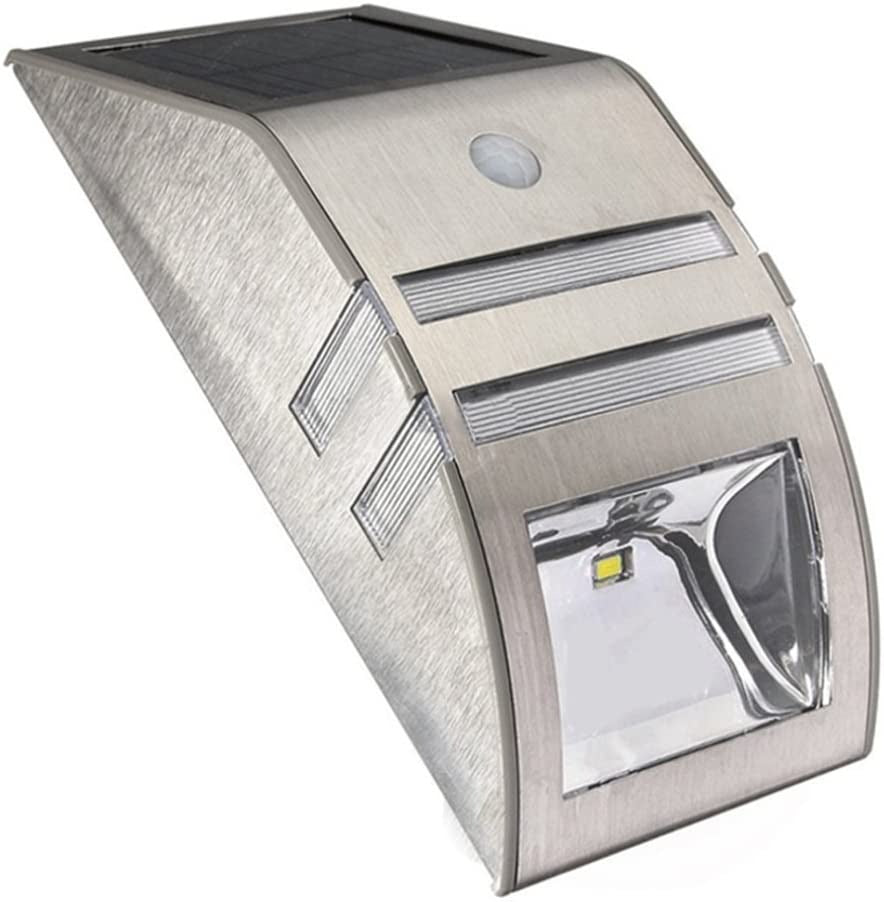Solar LED Outdoor Lamp - Warm White - 50 Lumen - Twilight + Motion Sensor - Silver