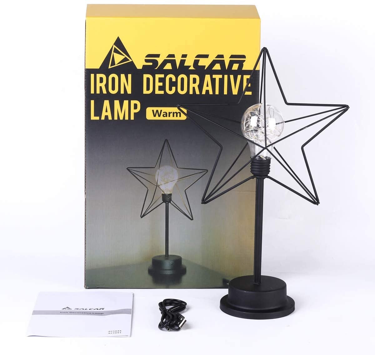 LED Christmas star lamp - 38cm - USB and battery
