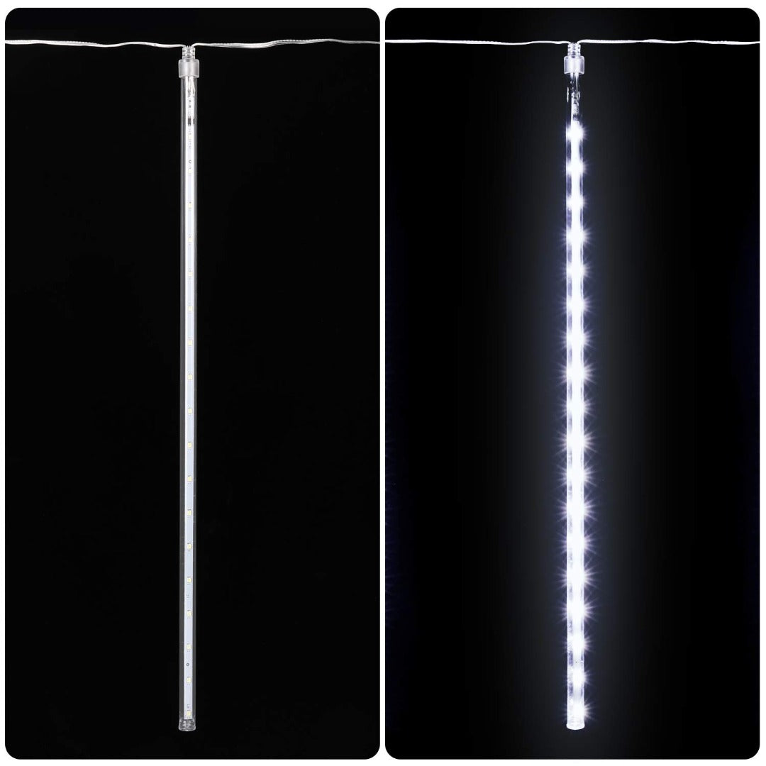 LED Meteoriet regenlichten kerst - 360 LED ijspegels.10 spiralen - 50 cm tubes IP65