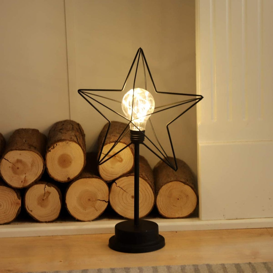 LED Christmas star lamp - 38cm - USB and battery