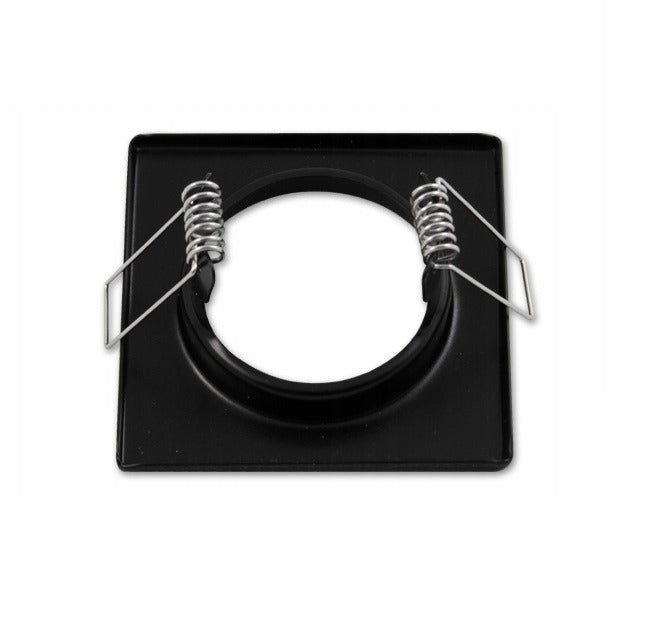 Recessed spotlight GU10 - Steel - 86mm - Adjustable square fixture - Black