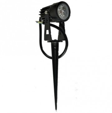 Projecteur LED pour jardin - 6 W - spot au sol 12 V - Blanc froid - intensité variable