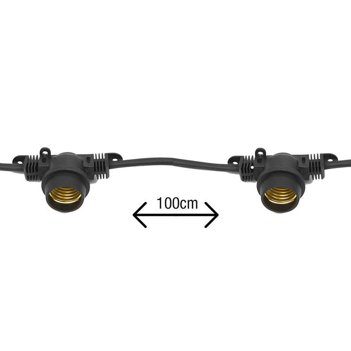 LED string lights - 10 lights - 10 meters of light string - IP44 Waterproof - 220 Volt