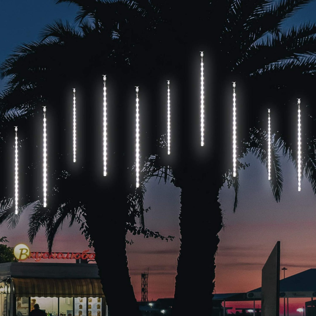 LED Meteoriet regenlichten kerst - 360 LED ijspegels.10 spiralen - 50 cm tubes IP65