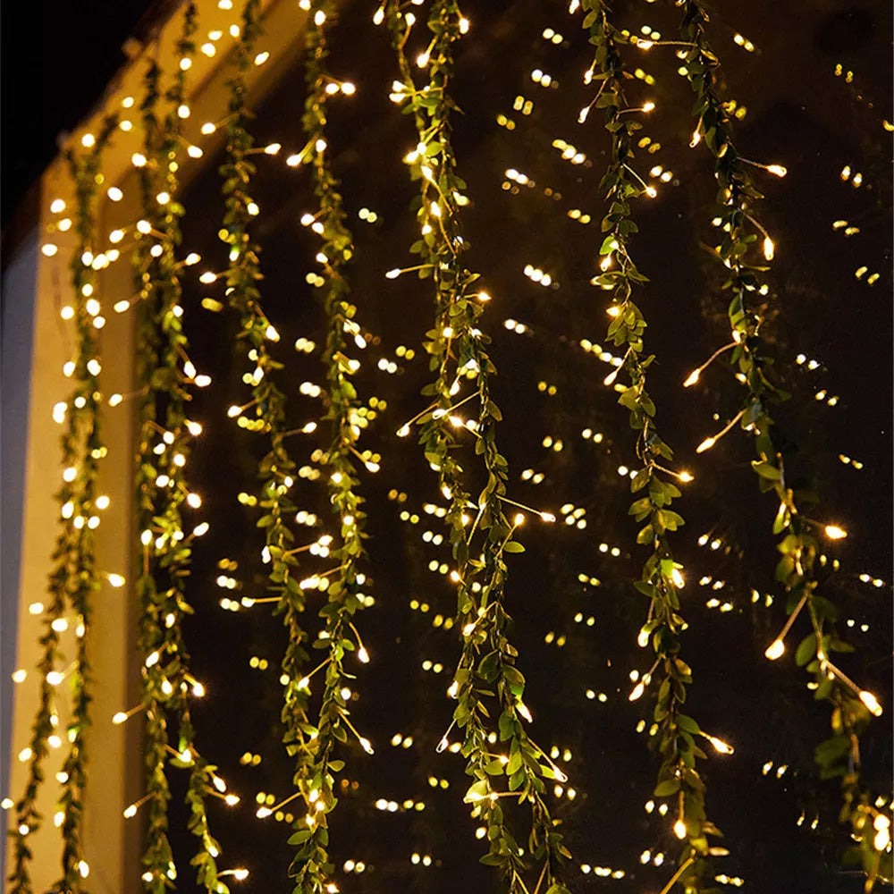 Christmas LED curtain - Ultra thin - 3 x 3 meters - Warm white - USB - With controller
