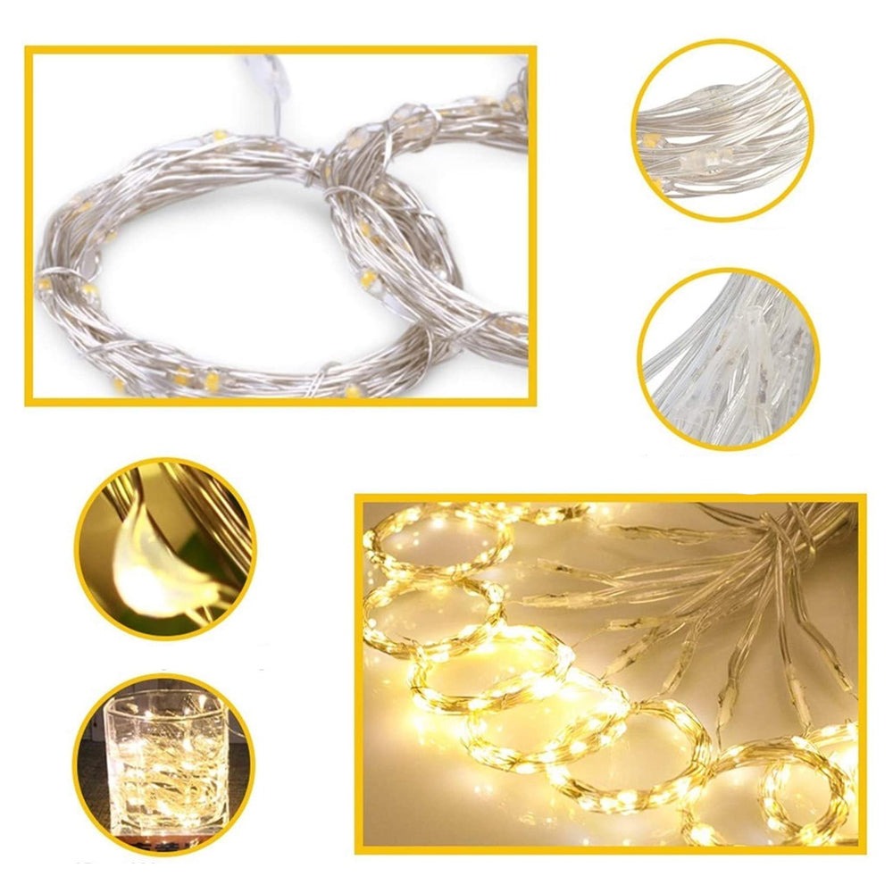 Christmas LED curtain - Ultra thin - 3 x 3 meters - Warm white - USB - With controller