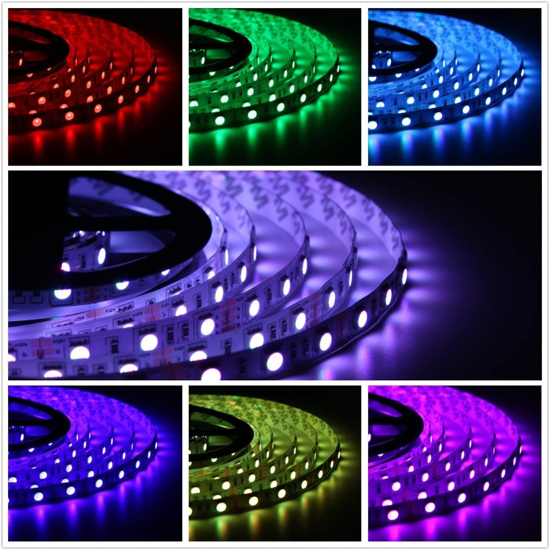 5 meter led strip - RGB - Complete set - inkortbaar