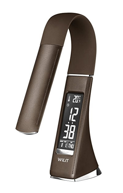 Lampe de bureau LED Design EcoLeather Kaffee - Écran tactile