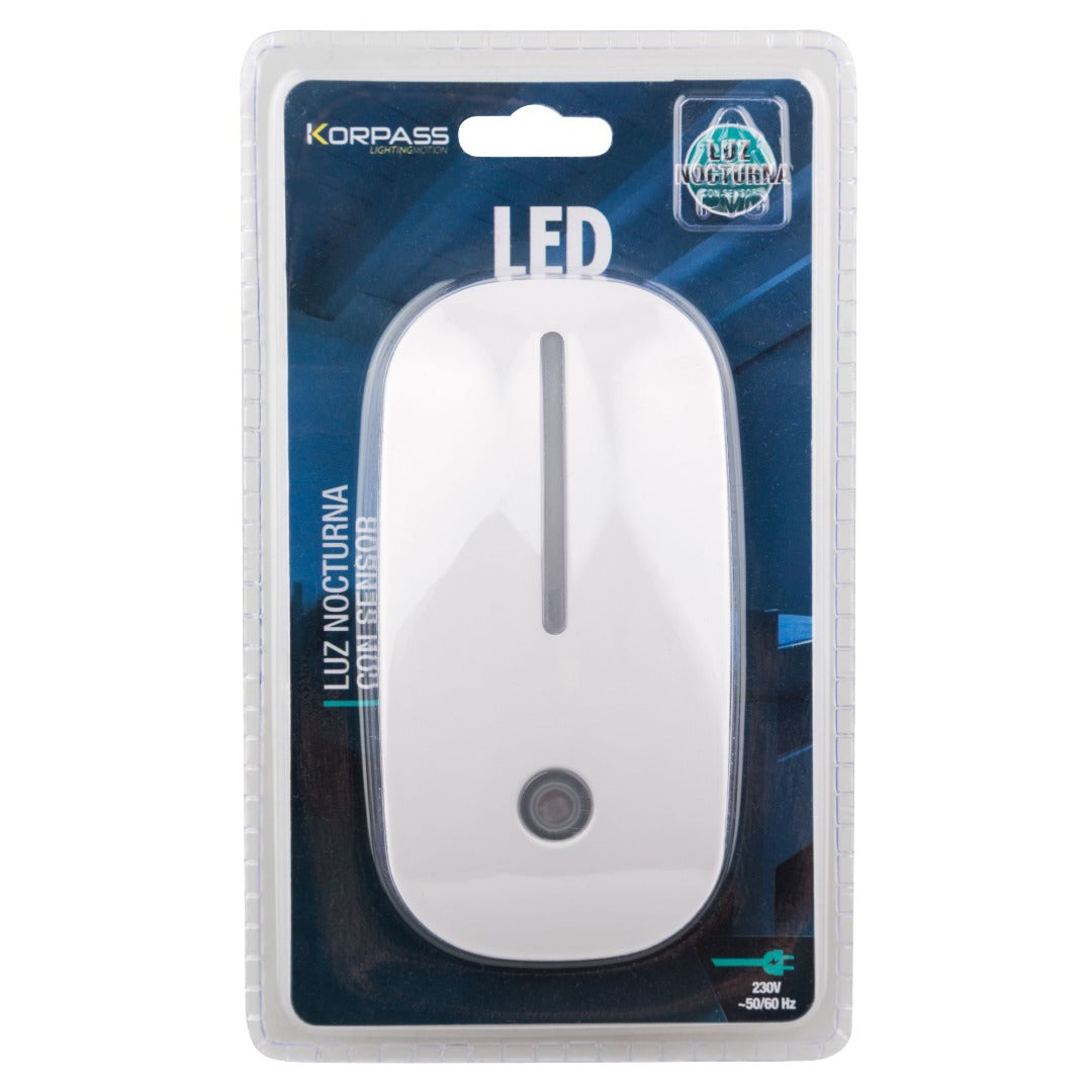 LED nachtlampje - 1W - Koud wit - met schemersensor