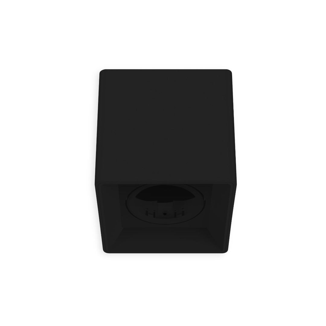 Spot encastré GU10 - 96 mm - Plastique - Forme carrée - Noir