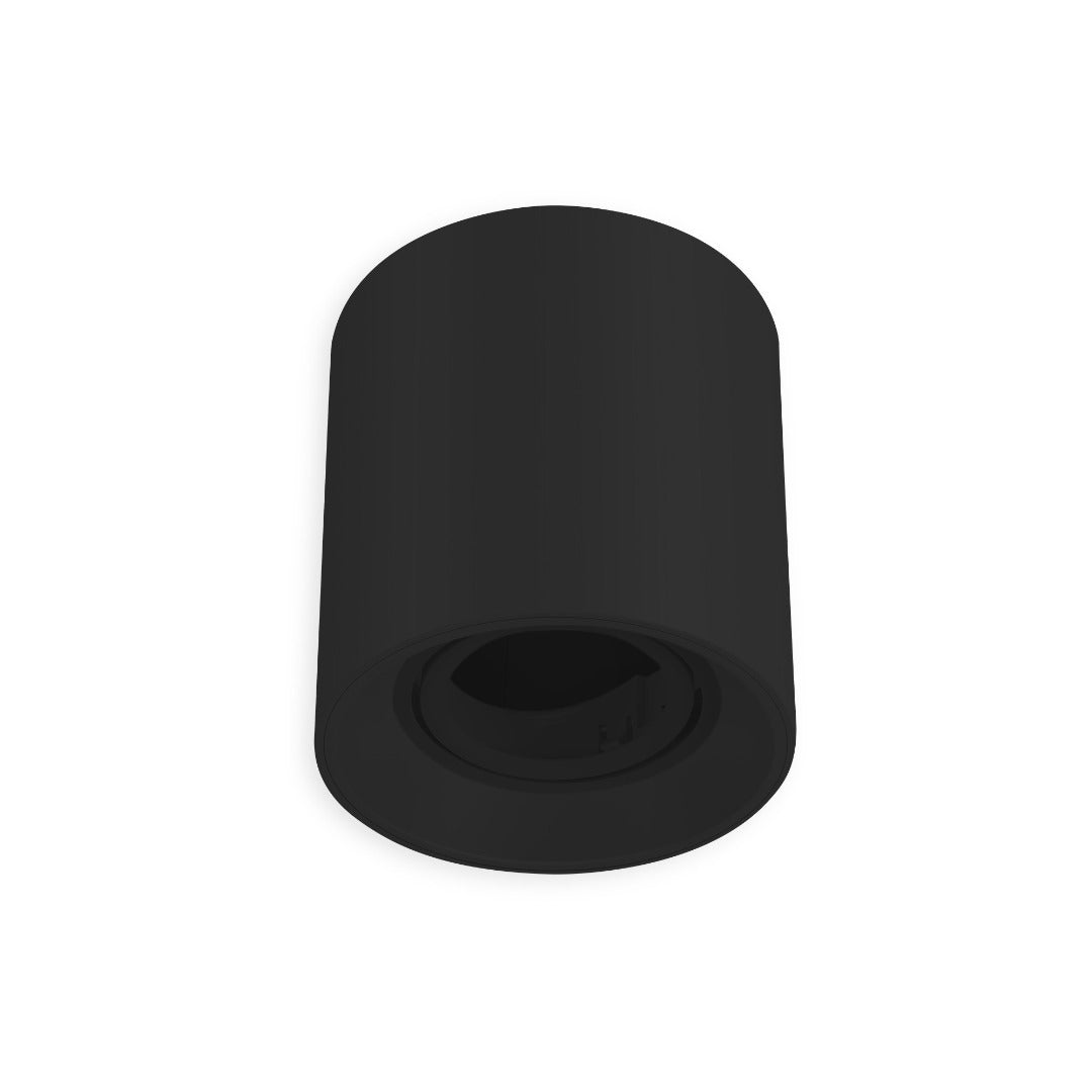 Surface-mounted spotlight GU10 - 96mm - Plastic - Round fixture - Black