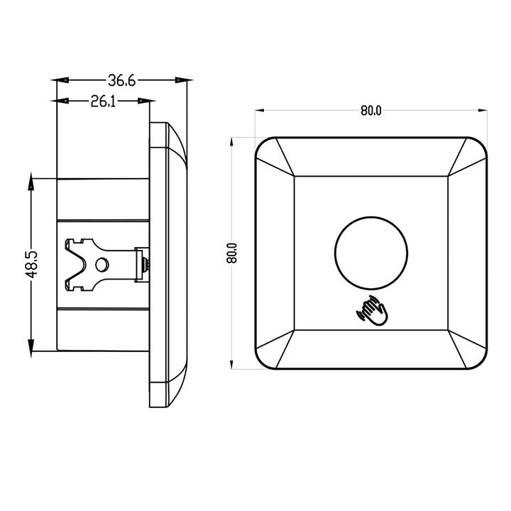 Contactless switch - 1200W - Short distance - Black