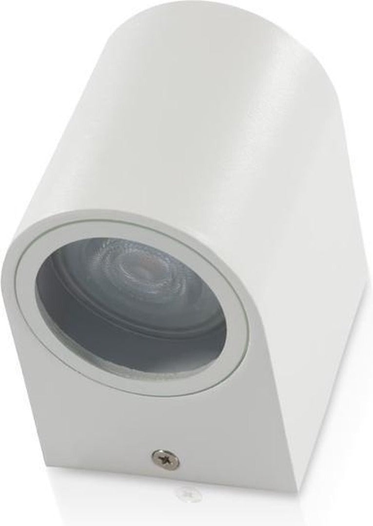 White wall lamp fixture - Round - GU10 fitting - 35W - IP44