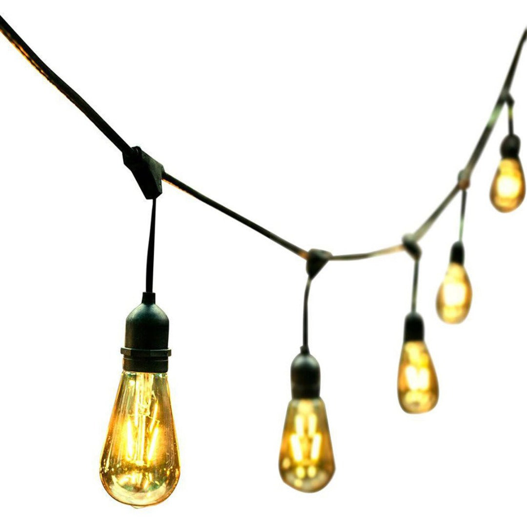 Guirlande lumineuse LED - 10 douilles E27 - 5 mètres - IP65 - connectable - 220 volts