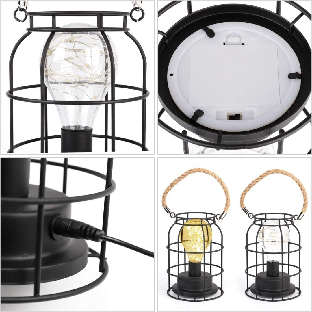 LED lantern - battery and USB - Warm white
